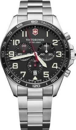 萬年鐘錶 - VICTORINOX SWISS ARMY 瑞士維氏  野戰部隊計時男錶  316L不鏽鋼    241855  錶徑 : 42mm