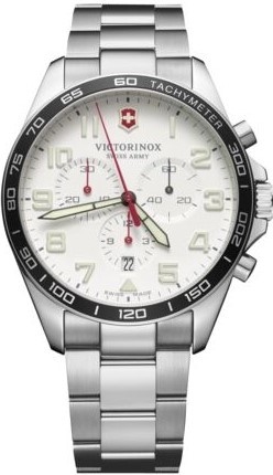 萬年鐘錶 - VICTORINOX SWISS ARMY 瑞士維氏  野戰部隊計時男錶  316L不鏽鋼   241856 錶徑 : 42mm