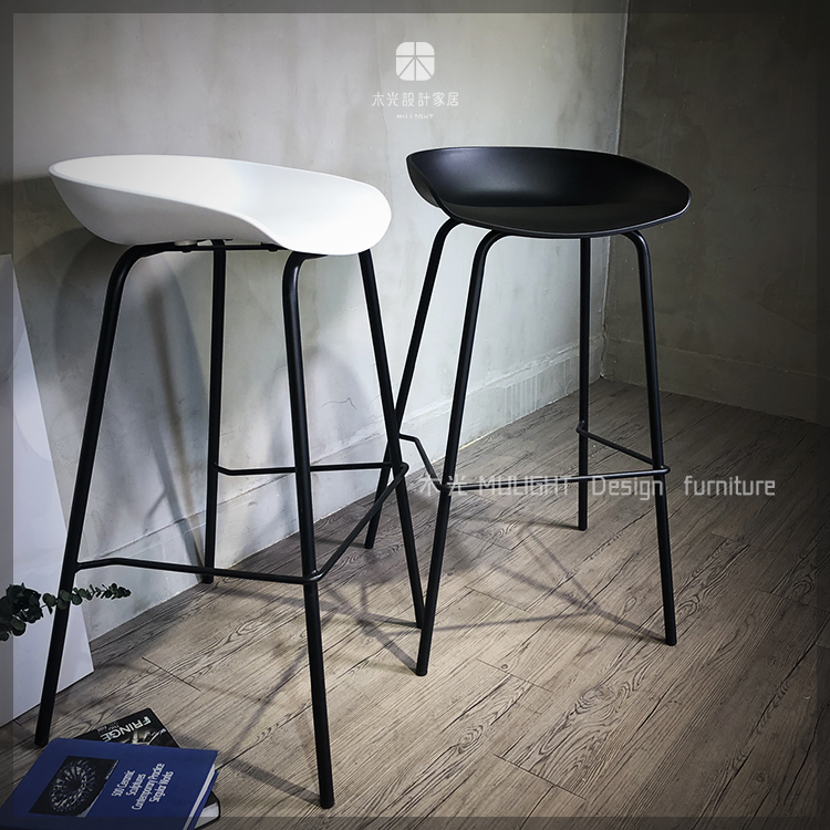 北歐極簡大椅面吧台椅