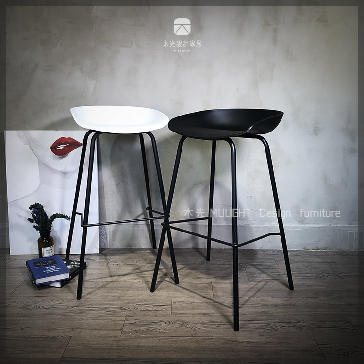 北歐極簡大椅面吧台椅