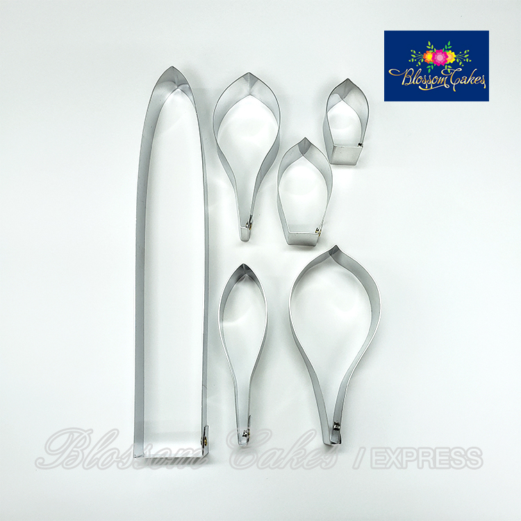 Amaryllis Petal & Leaf Cutters, Set of 6