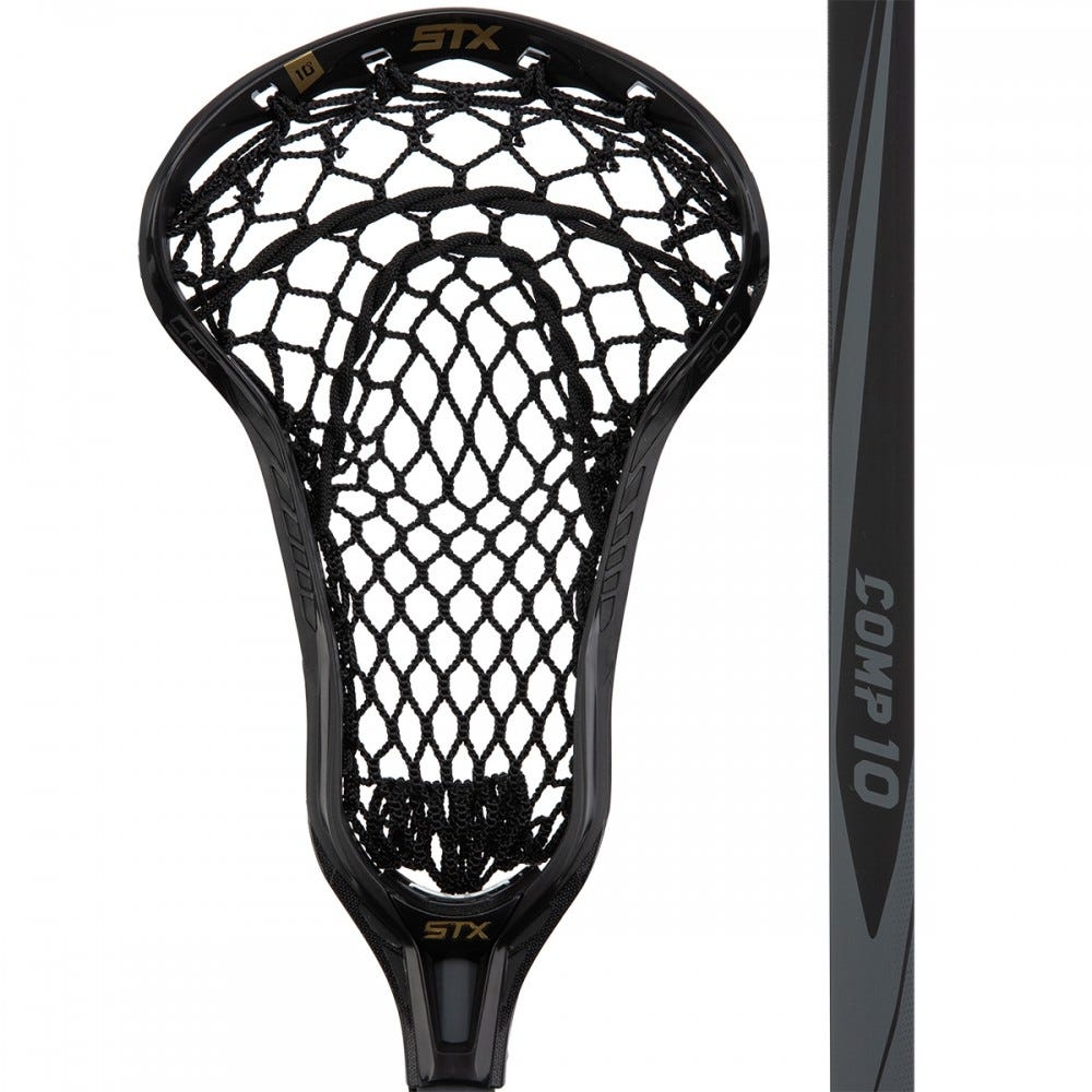 STX Crux 600 Complete Women's Lacrosse Stick With Crux Mesh Pocket - Black