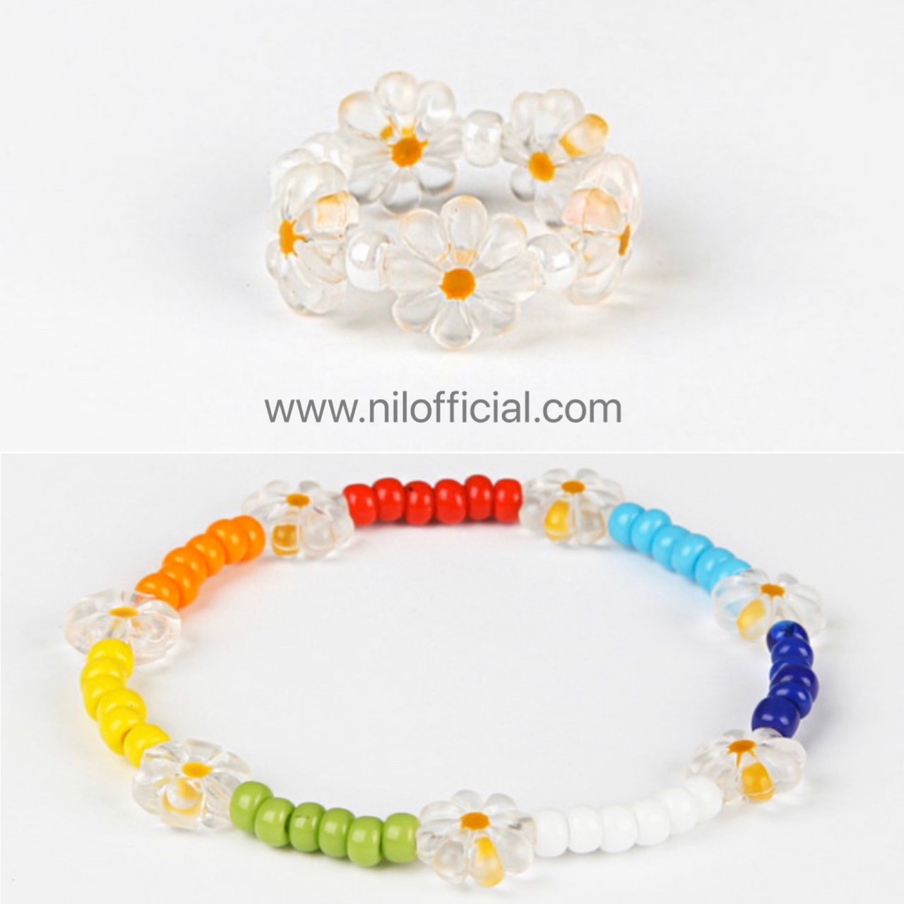 新品牌駐店 韓國 ARMO 雛菊 小花 彩色 手鍊 戒指