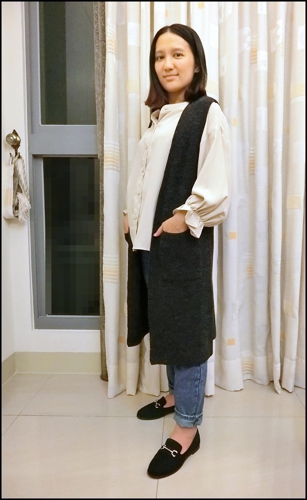 長版針織背心-產後顯瘦穿搭