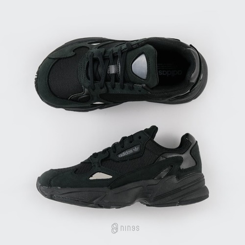 all black adidas falcon shoes