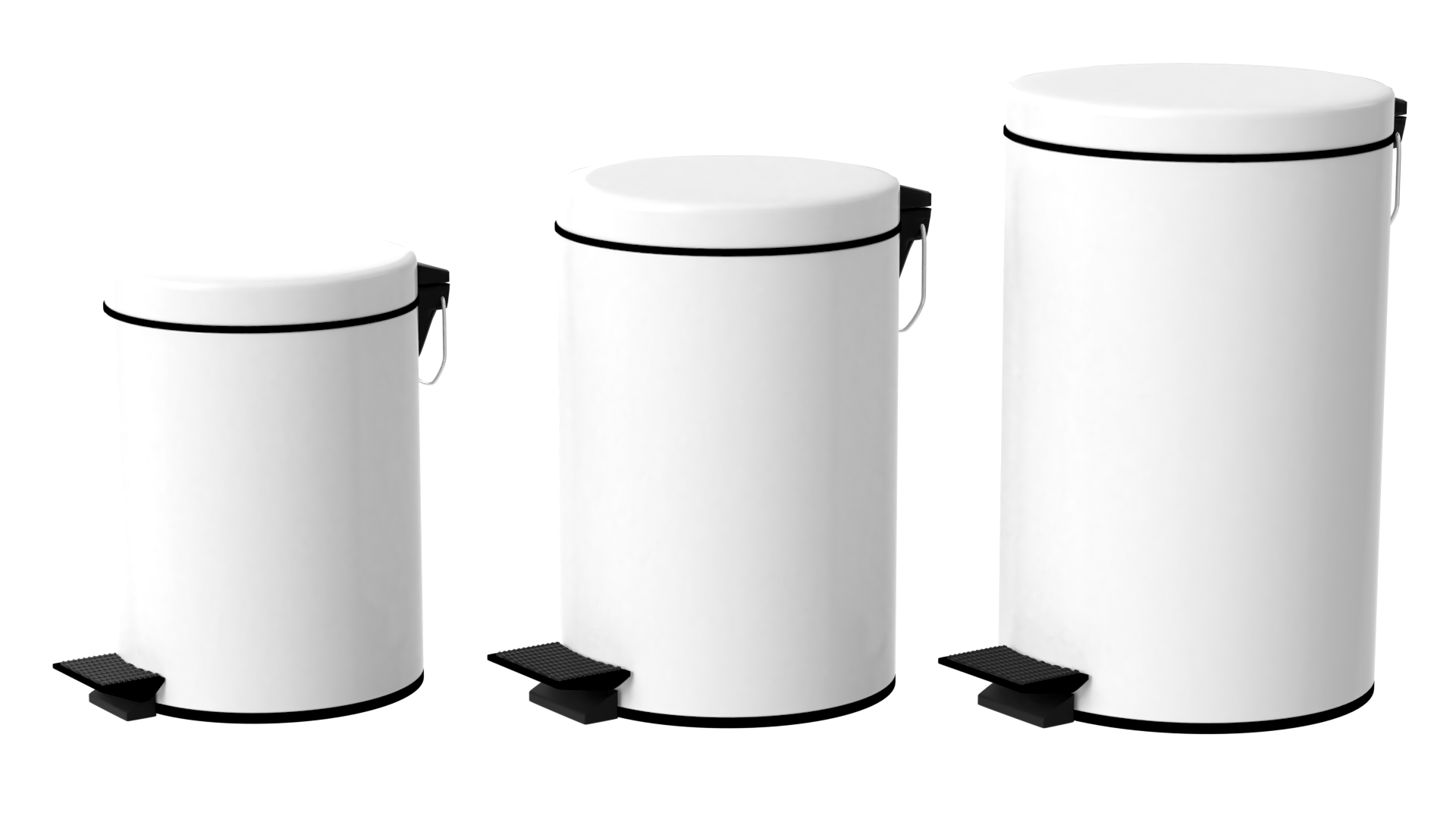 TRENY 加厚緩降不鏽鋼垃圾桶