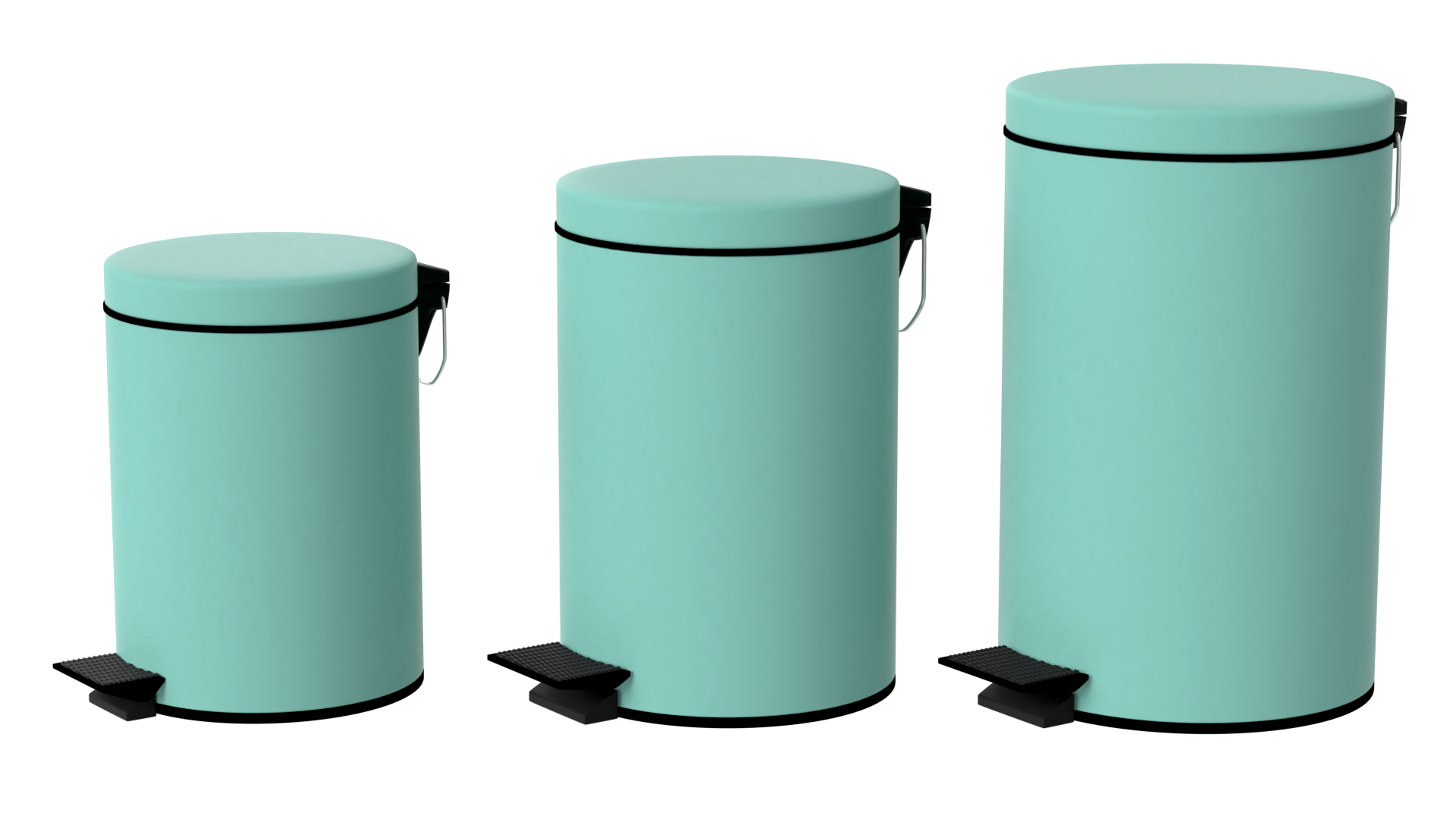 TRENY 加厚緩降不鏽鋼垃圾桶