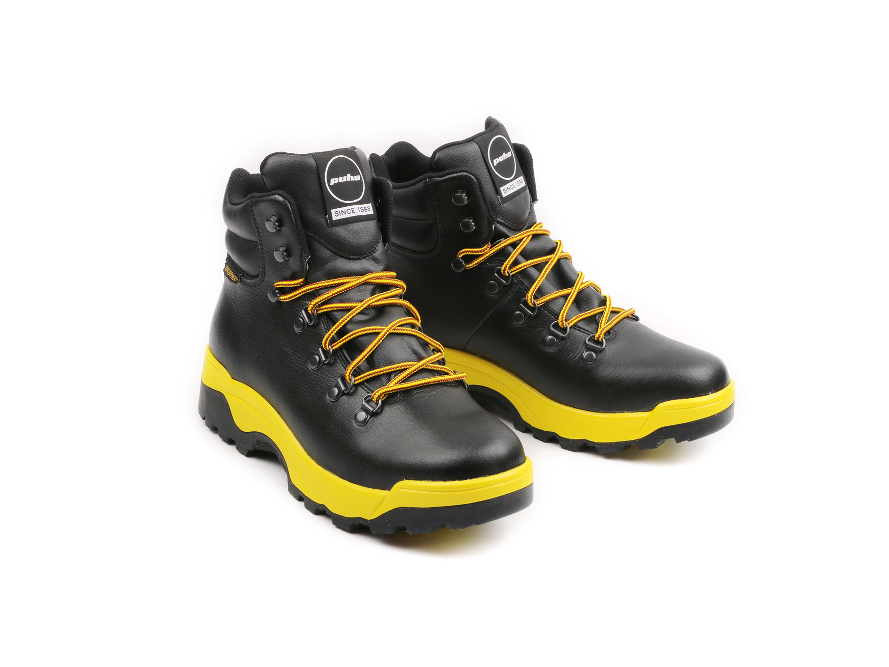 100%MIT台灣製造軍規防水登山鞋-二代輕量動能防水登山靴-女款灰黑色