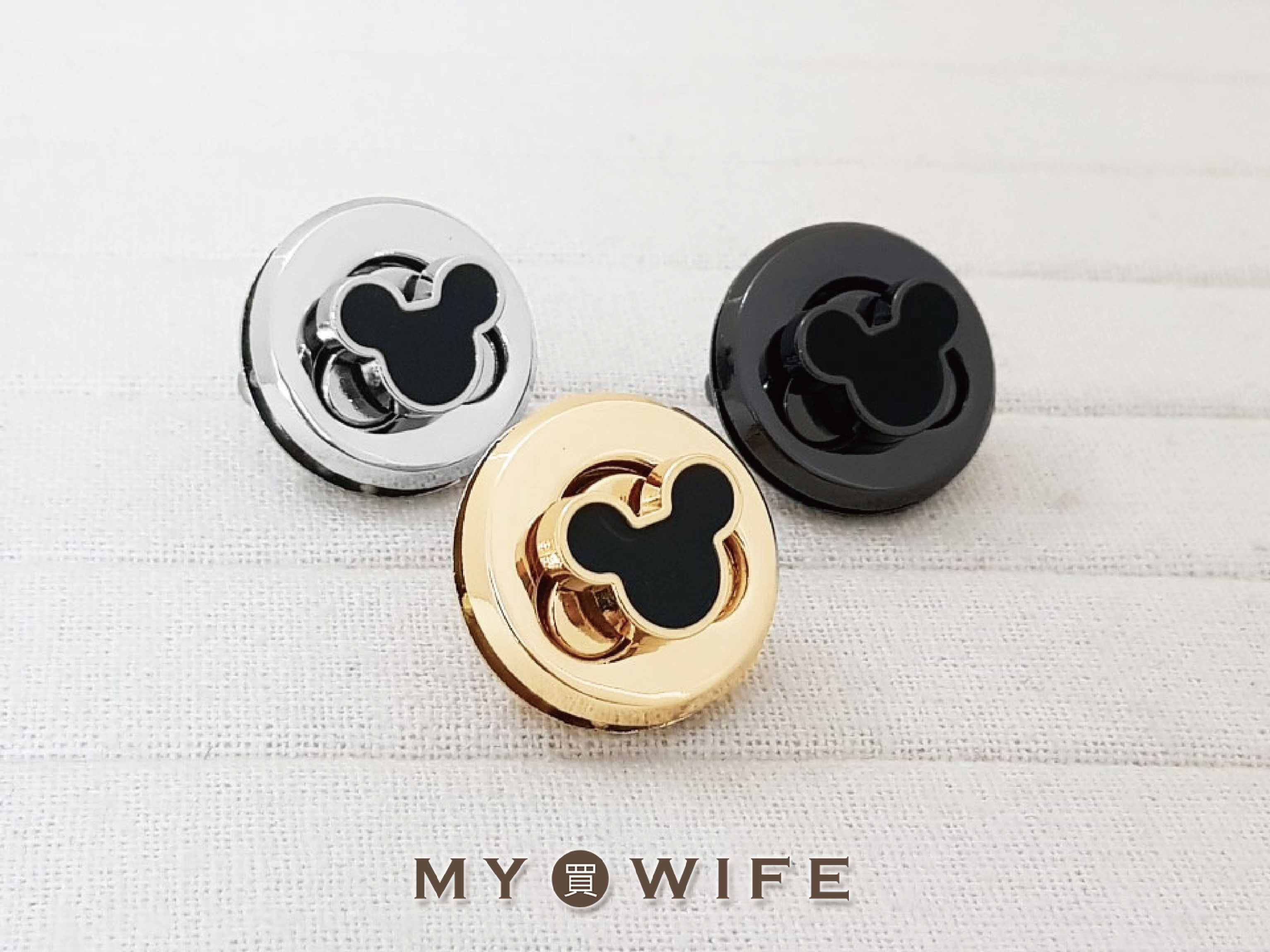 31*31mm米奇轉鎖扣_3色【YR-19005】