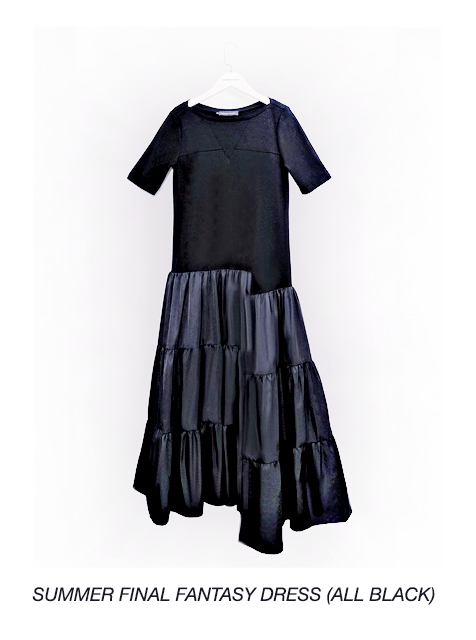 HEAVEN PLEASE|SUMMER FINAL FANTASY DRESS (ALL BLACK)