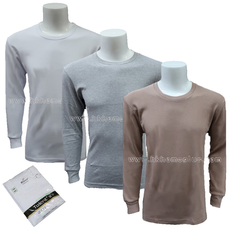 3件裝 精英牌: 男裝圓領長袖衫 (32-42碼)