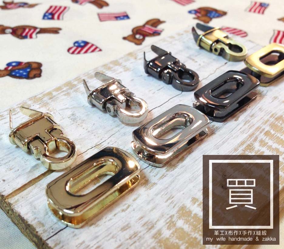 25*13mm小圓環合金包蓋扣_4色【GY-8319】