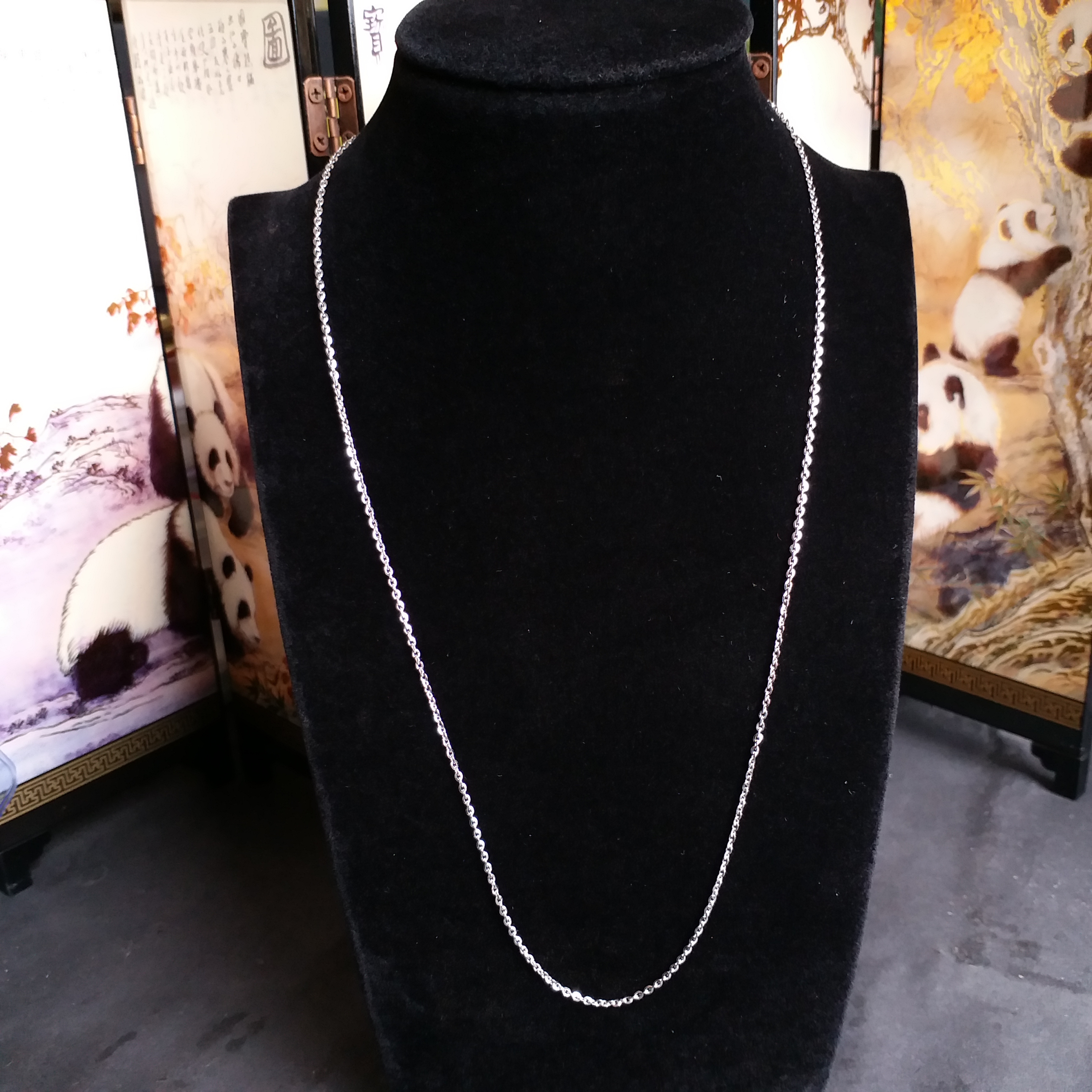 S3 意大利蕭邦925銀鏈，鍍18K金(銀色)