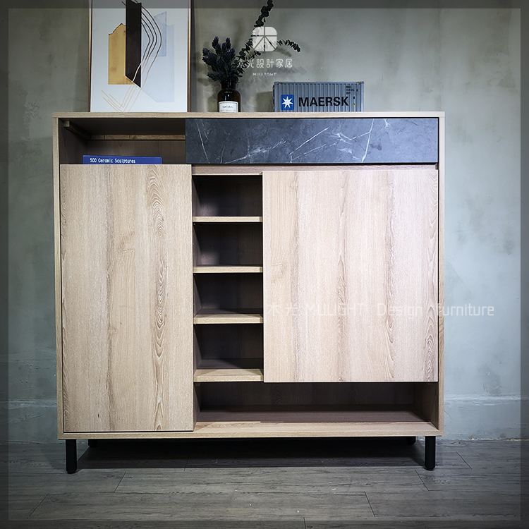 限時優惠-stone-4尺石紋木製收納鞋櫃|現貨僅此一組