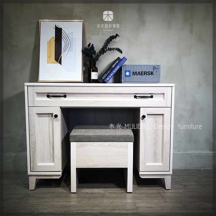 Dinah歐風木質收納化妝桌椅組