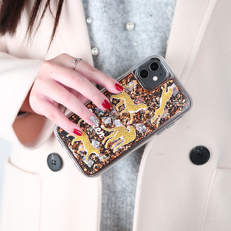 名貴金豹貝拉殼 - (訂製名字) iPhone客製化手機殼