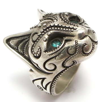 BBM 貓戒（Emerald eyes, Oxidized）