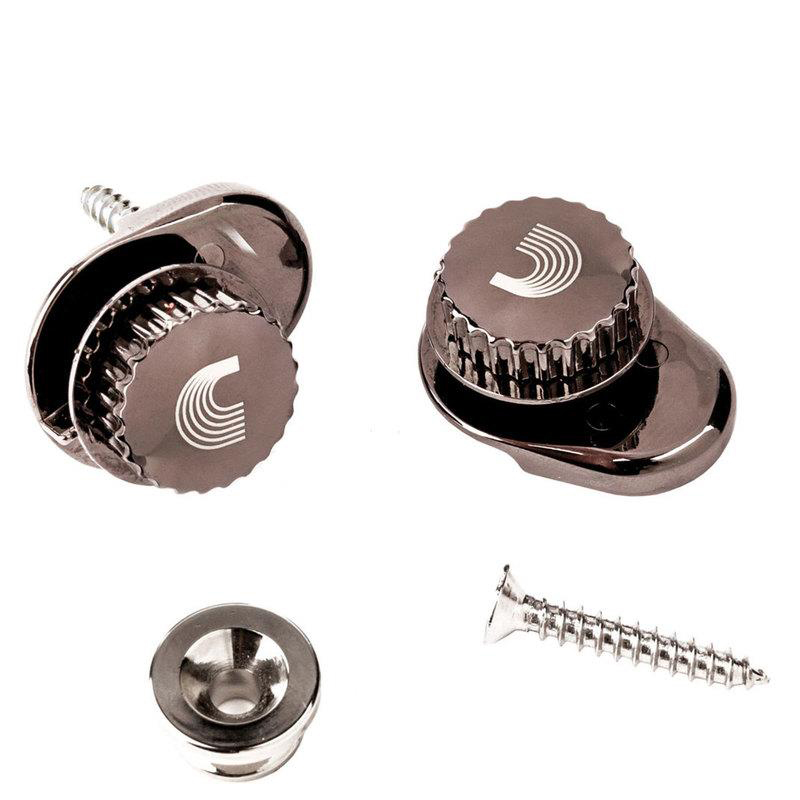 美國PLANET WAVES 銀色 吉他肩帶釦組 背帶釦 PW-SLS-02