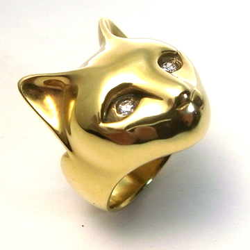 BBM 全K18 外星ET貓戒（Diamond Eyes）（只供預訂）