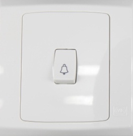 MK 單控門鐘圖案按手掣 S8878BWHI