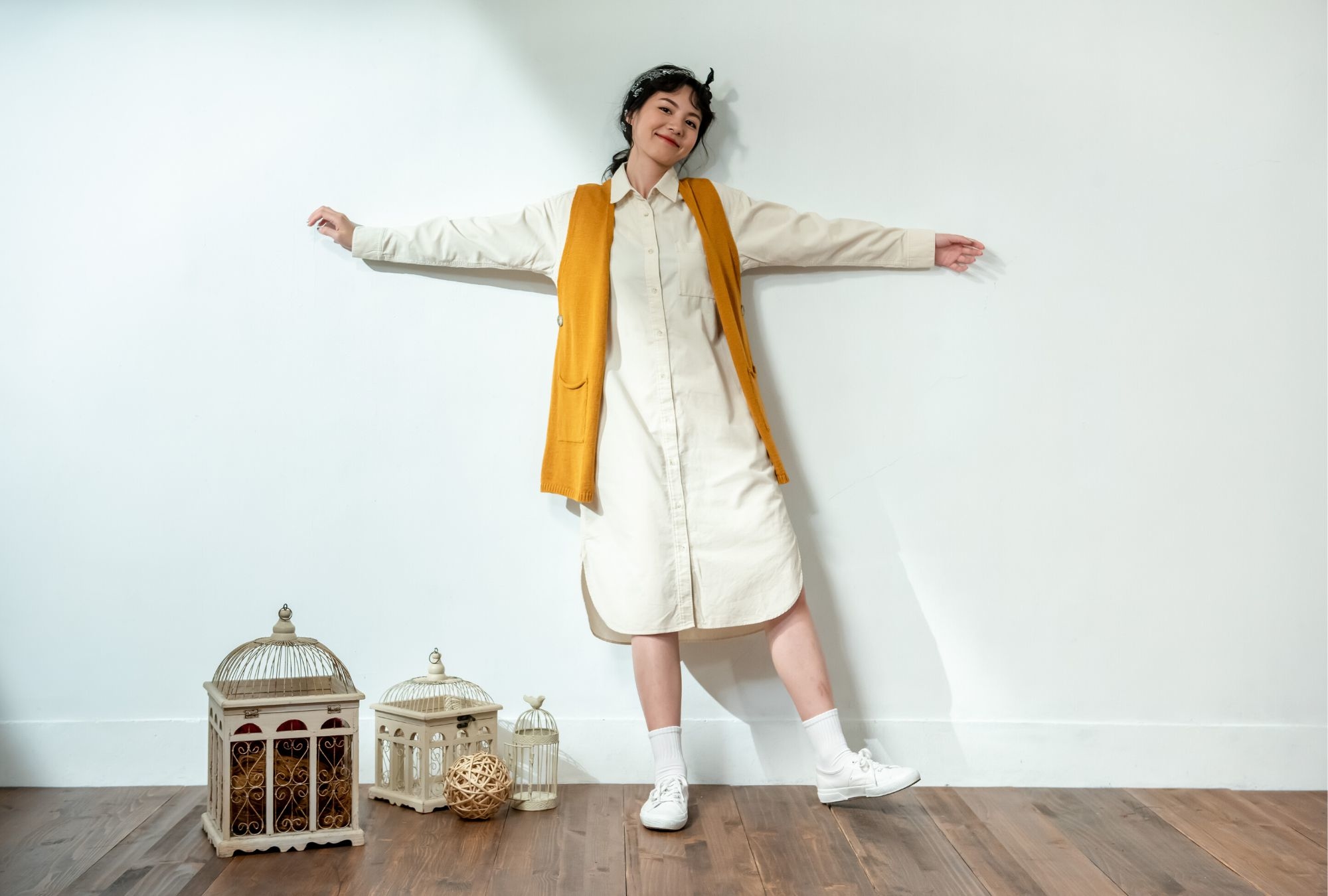 開襟針織背心-女 台灣製