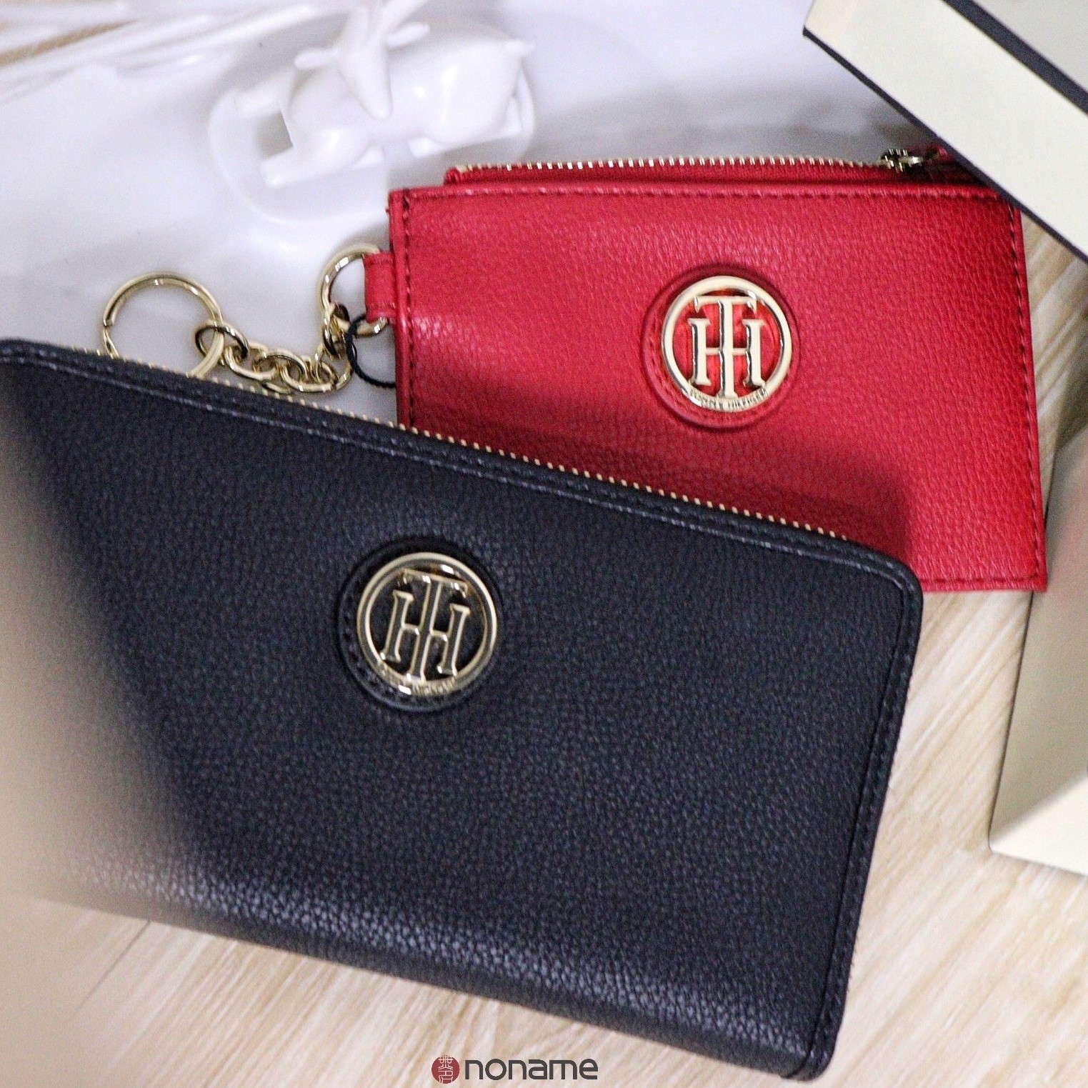 TOMMY HILFIGER 立體 經典 Logo 零錢包/長夾