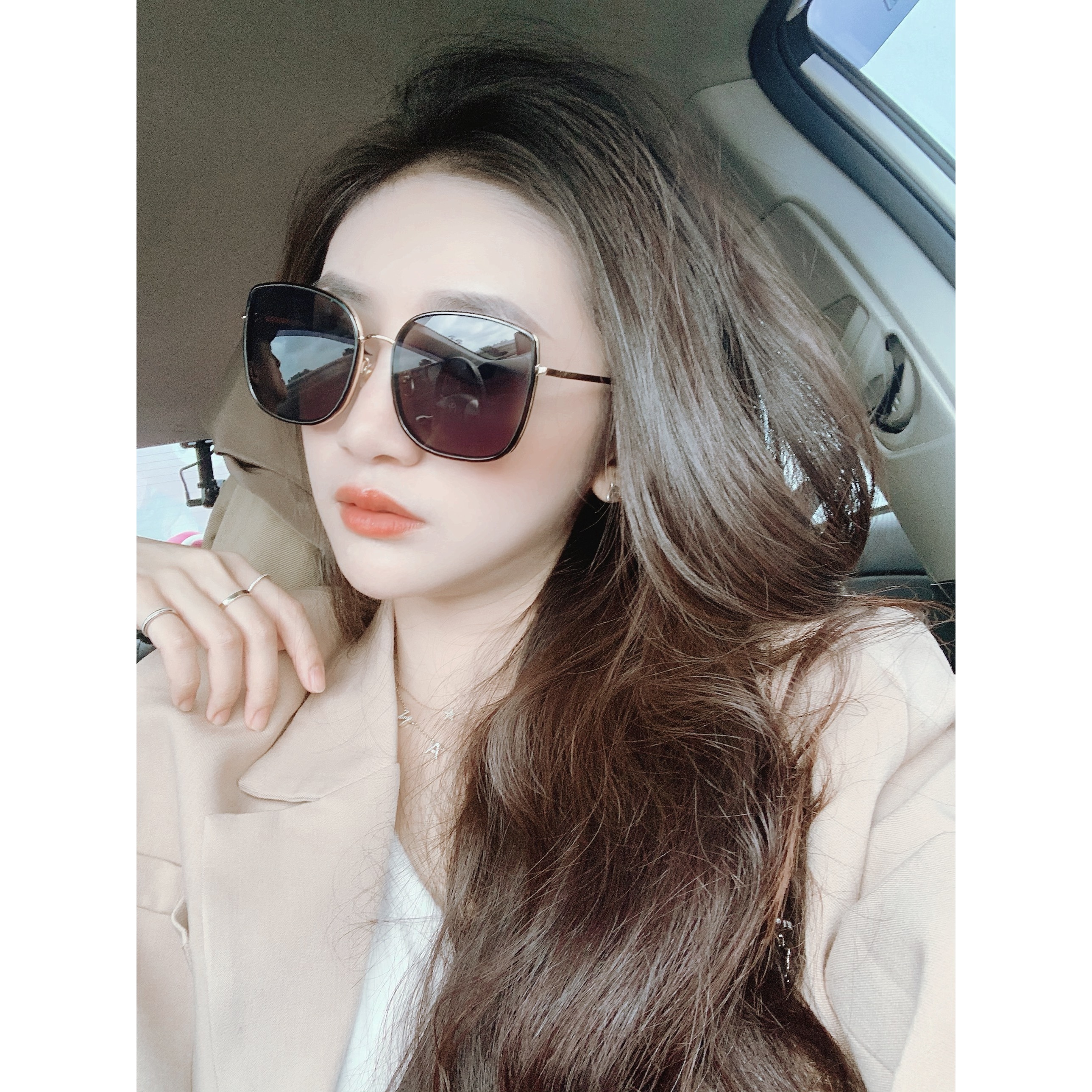 ［💗美眉許願不挑臉型款］［闆娘私藏］🤩歐美質感瘦小臉金屬框防藍光墨鏡