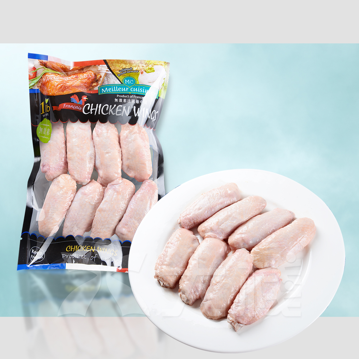 法國無激素雞翼 (1磅)