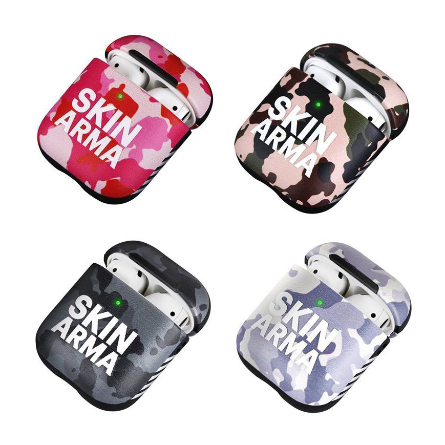 清倉優惠【Skinarma】AirPods保護套 日本潮牌 皮革迷彩保護套