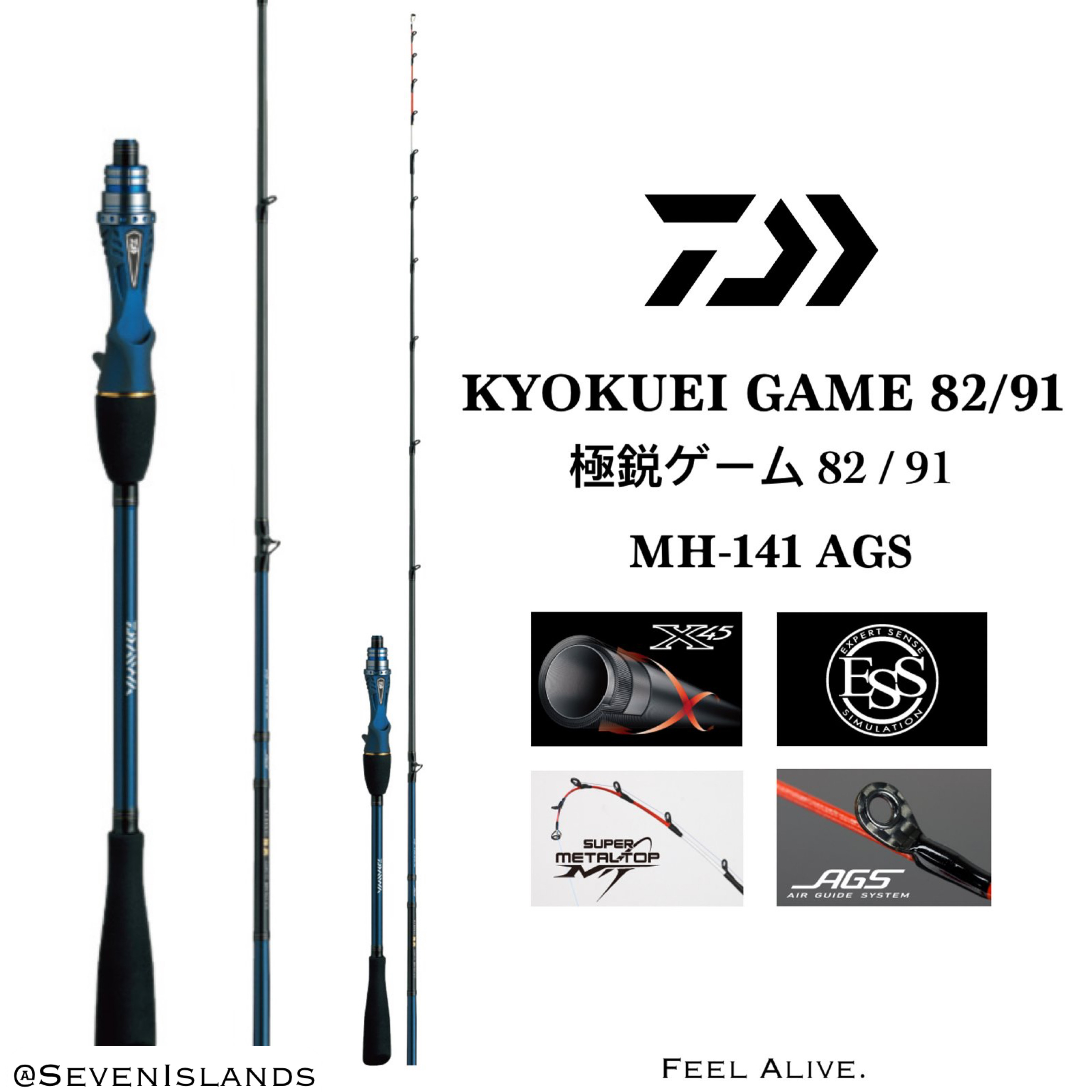 DAIWA KYOKUEI GAME 91 MH-141 AGS Boat Game Rod