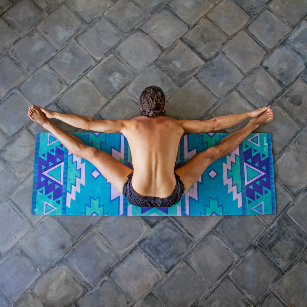 Combo Mat –Tribal Blue 環保時尚瑜伽巾墊合一 (3.5mm)