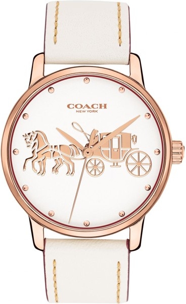 萬年鐘錶 - COACH 錶  經典LOGO 皮革女錶   14502973   錶徑36MM