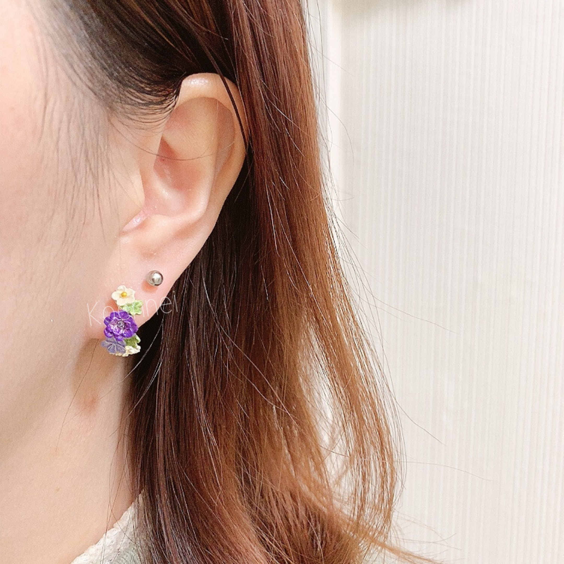 Palnart Poc 銀蓮花耳環