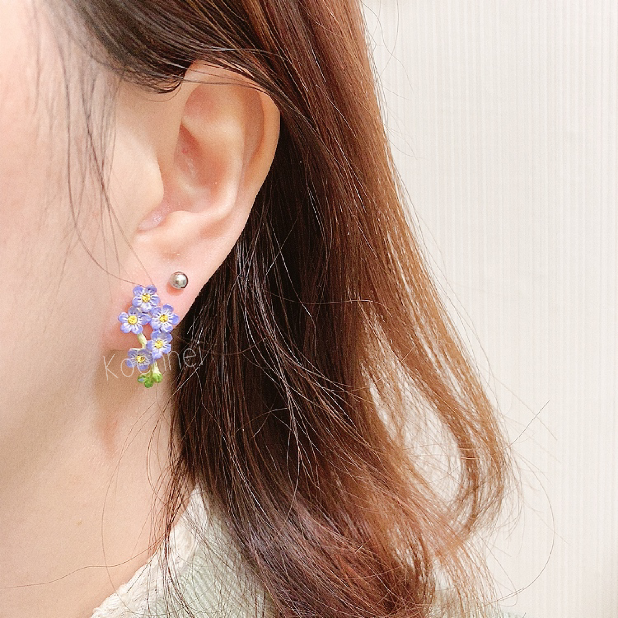 Palnart Poc 勿忘草耳環