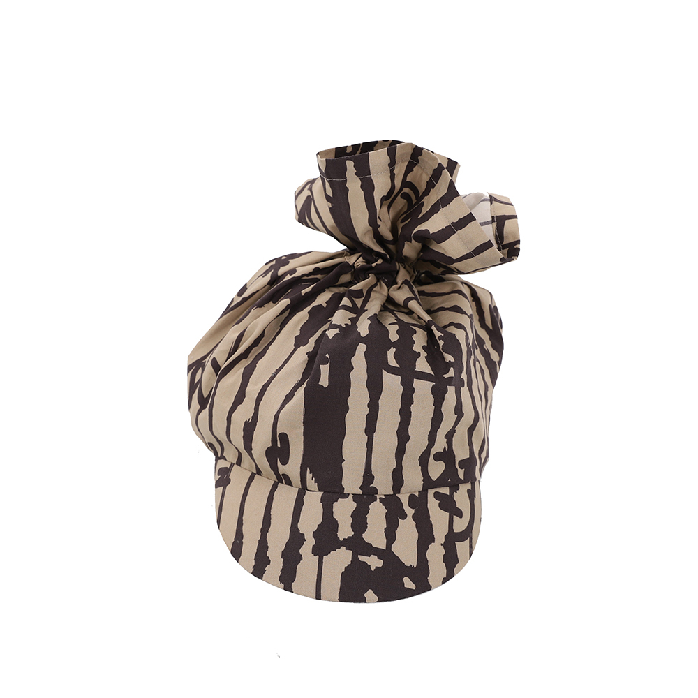 糖果帽 - 印花卡其