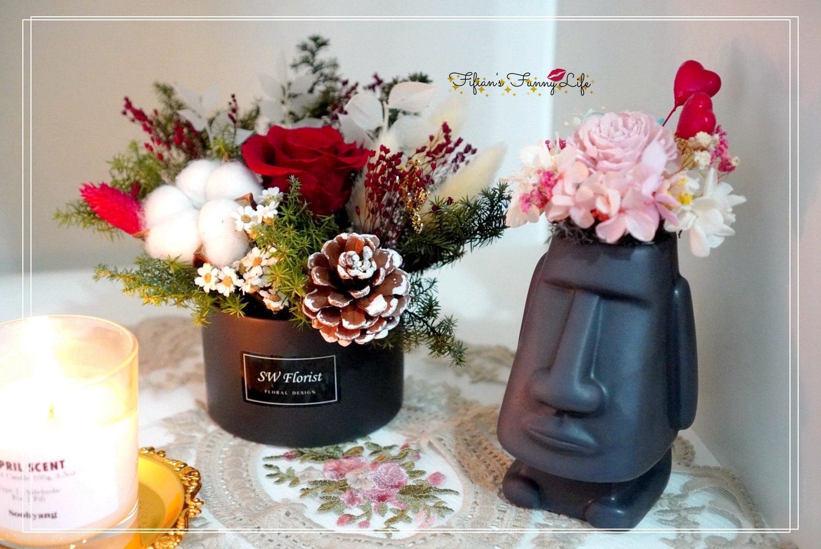 小薇花藝SWFLORIST永生花盆栽推薦乾燥花盆栽推薦開幕送花企業贈禮