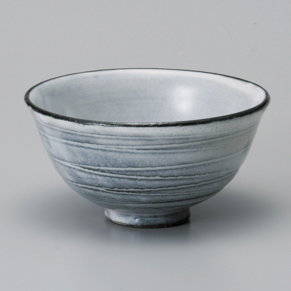 【美濃燒】黑土粉引 茶飯碗