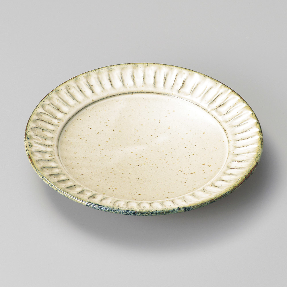 【美濃燒】黑乳流 陶盤