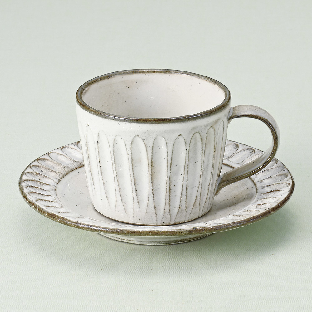 【美濃燒】粉引 咖啡杯組