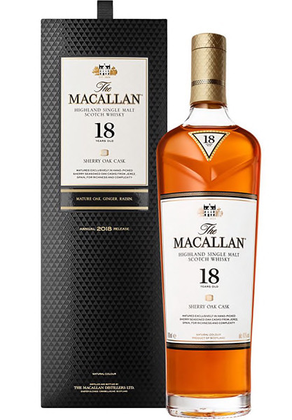 Macallan 18 Year Old Sherry Oak Single Malt Scotch Whis