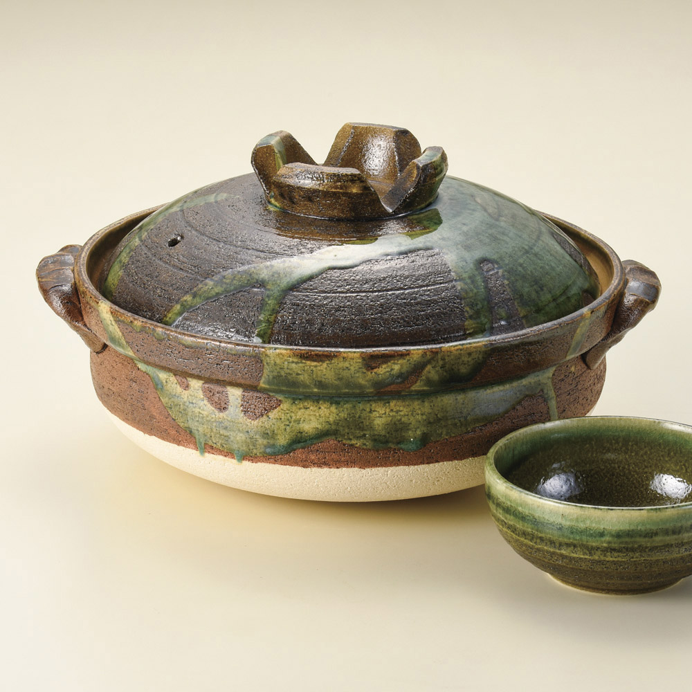 【萬古燒】綠釉南蠻 9號土鍋