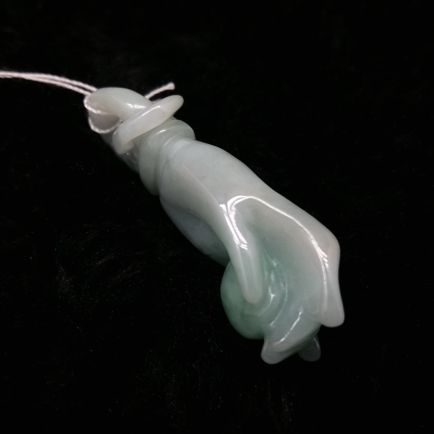 J112 冰種綠底佛手掌上明珠