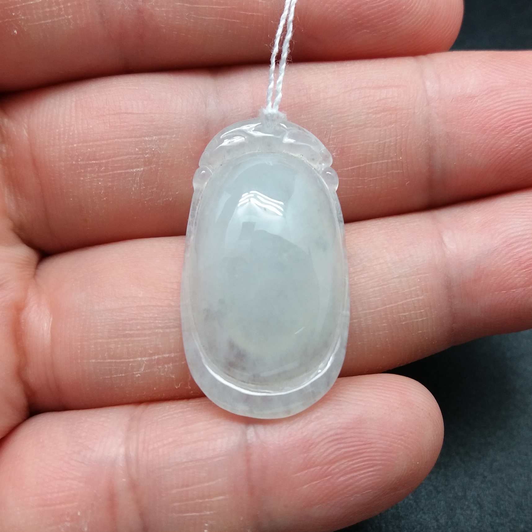 冰種玉貝吊墜, 天然翡翠A玉, 緬甸玉, Jade, Jadeite