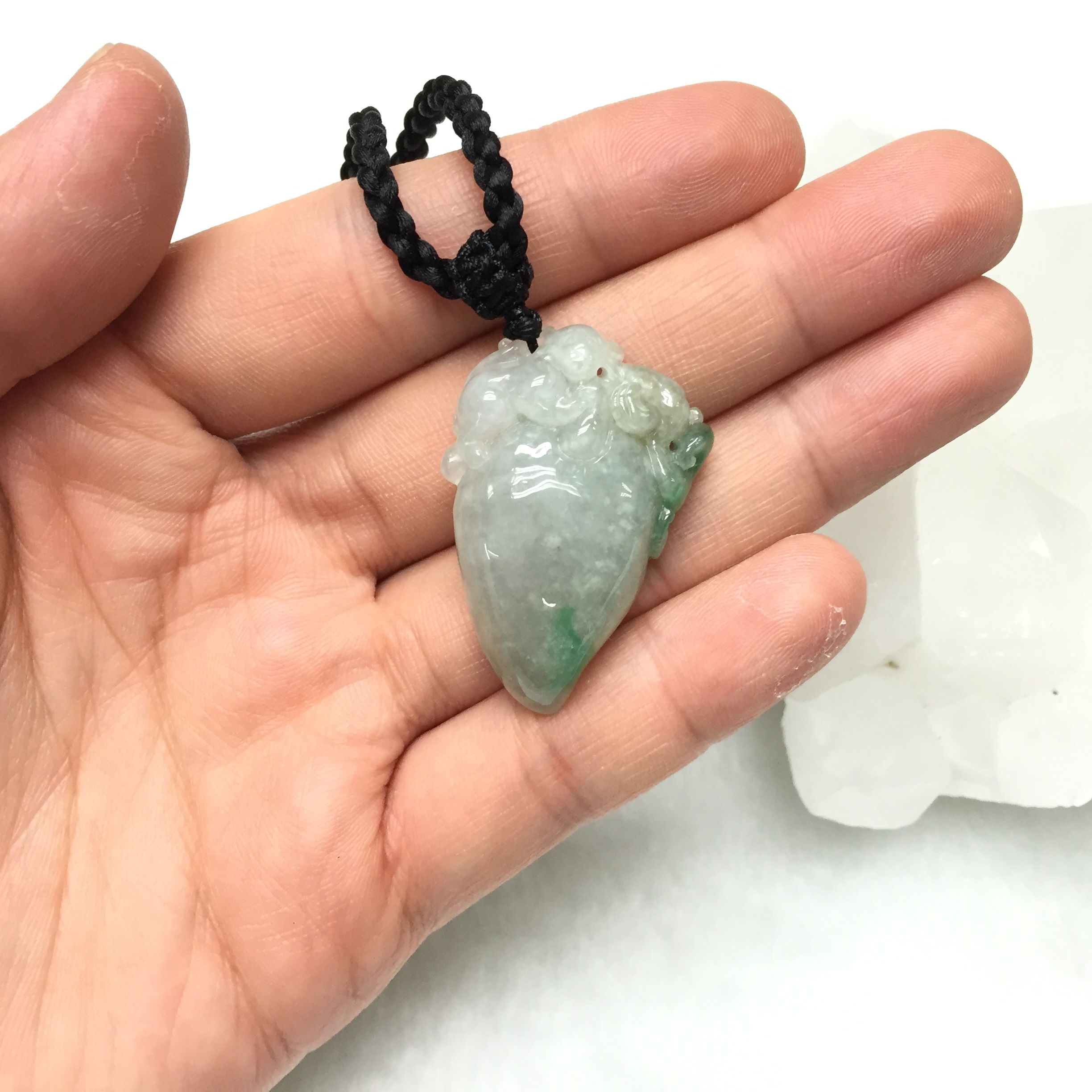 猴子壽桃糯冰玉吊墜, 天然翡翠A玉, 緬甸玉, Jade, Jadeite
