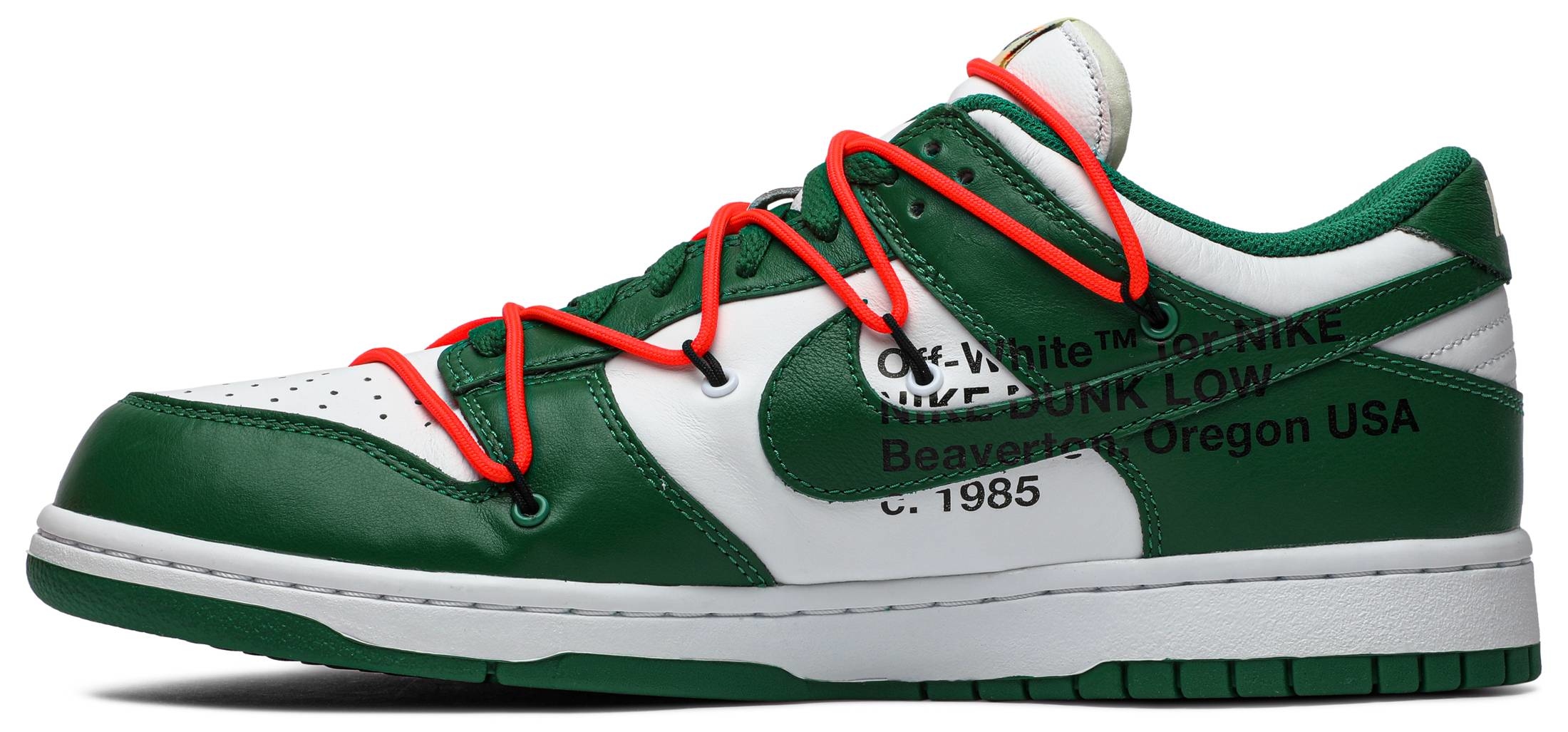 nike off white dunk low green