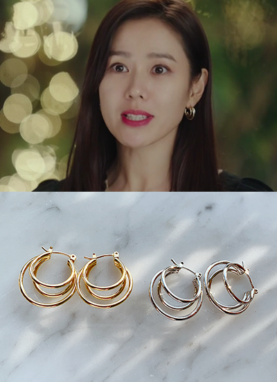 《愛的迫降》3C圈耳環