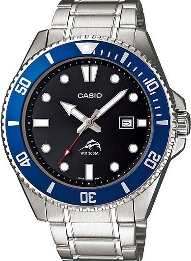 萬年鐘錶 - CASIO 槍魚 / 劍魚 藍圈槍魚 200M 潛水系列男錶  MDV-106D-1A2  錶徑44MM
