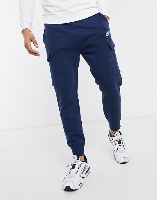 Nike Club Fleece Cargo Joggers Navy