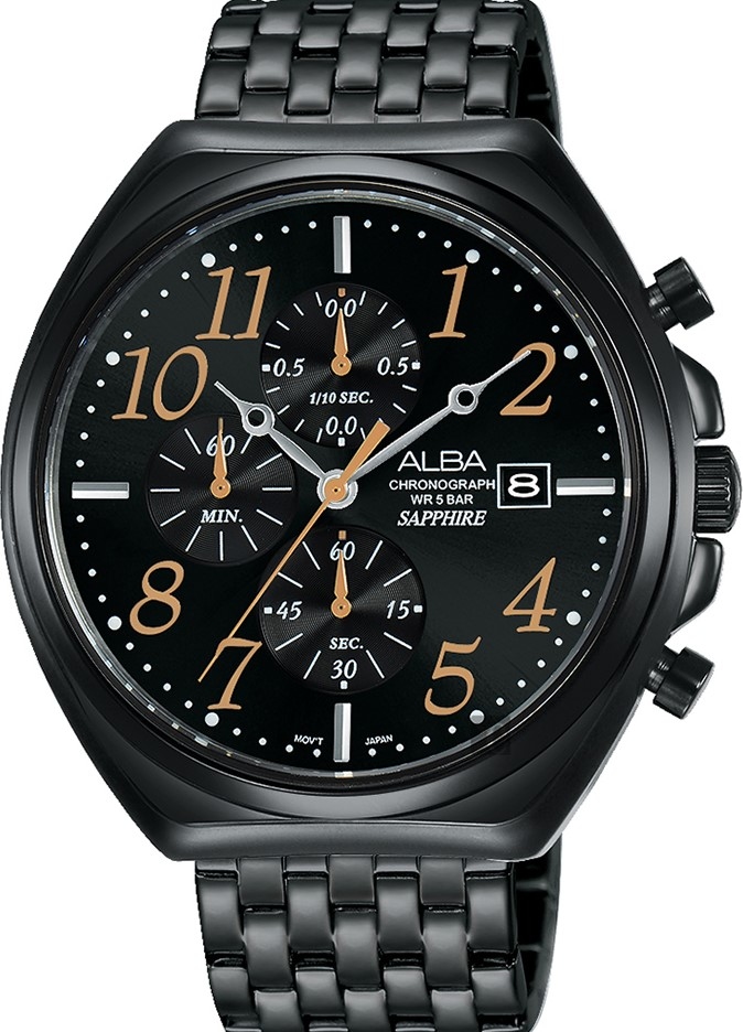 萬年鐘錶 - ALBA    休閒三眼男錶  VD57-X118SD   /  AM3525X1   錶徑43.8MM