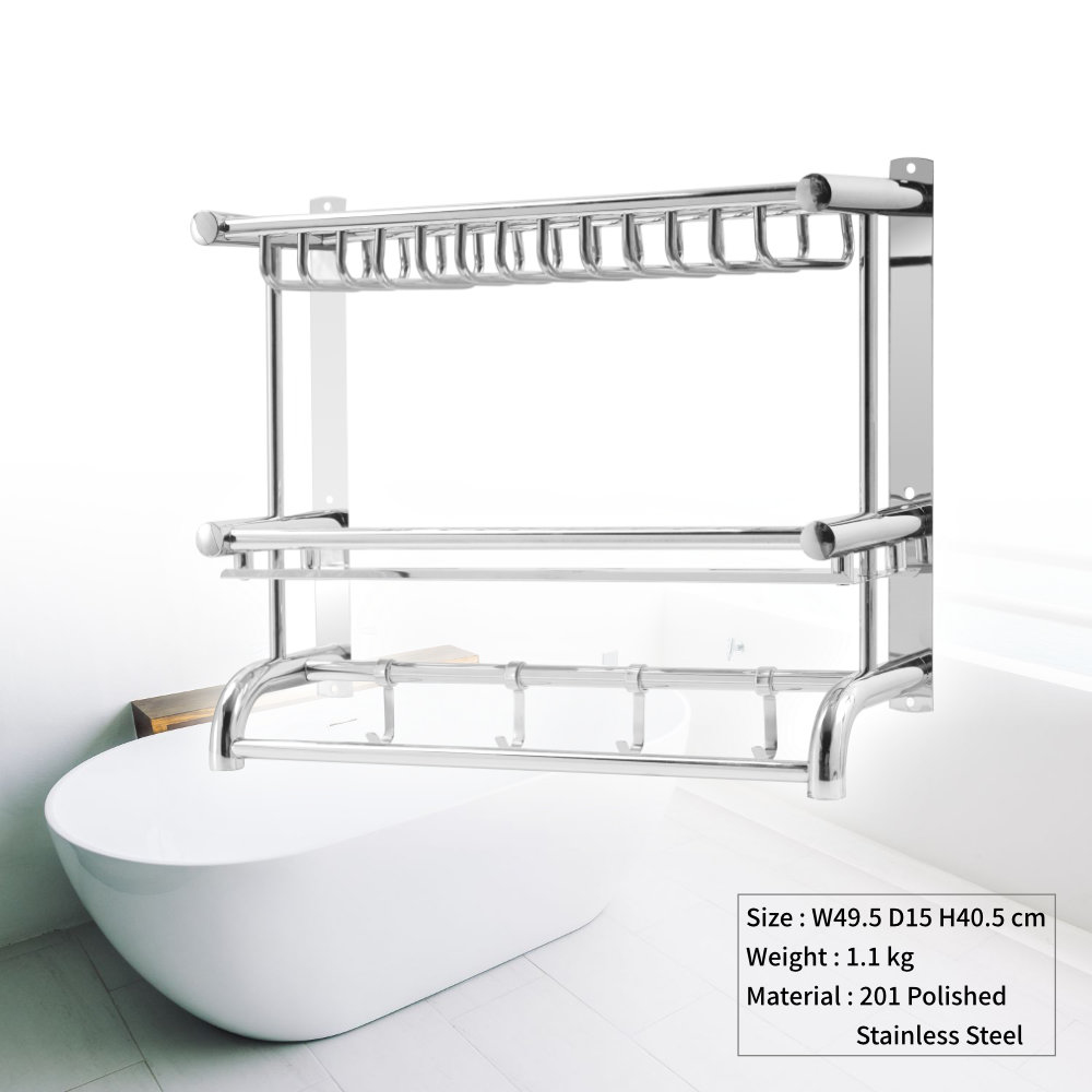 TRENY 浴室雙層置物架-不鏽鋼201